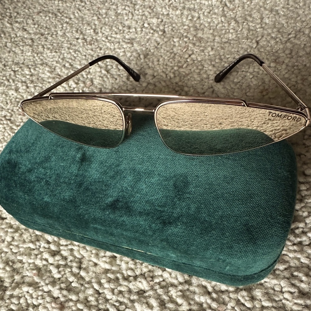 Tom Ford Silver Aviator Sunglasses